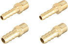Brass Fitting Connector, Metric M10-1 Male to Barb, Fit Hose ID 6mm 8mm, Total 4pcs