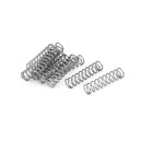 Compression Spring,304 Stainless Steel,4mm OD,0.4mm Wire Size,8mm Compressed Length,15mm Free Length,5.3N Load Capacity,Silver Tone,10Pcs