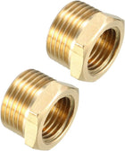 Brass Threaded Pipe Fitting G3/8 Male x G1/4 Female Hex Bushing Adapter 2pcs