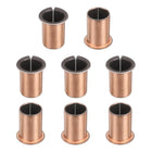 8Pcs Flanged Sleeve Bearings, 20mm Bore x 23mm OD x 35mm Length x 30mm, Sintered Bronze Wrapped Oilless Bushings