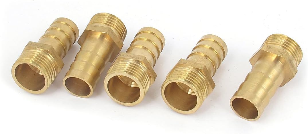 3/8BSP Male Thread to 12mm Hose Barb Straight Adapter Coupler 5PCS