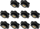 15Pcs M6 Star Knob Knurled Thread Clamping Knob Plastic Screw-On 6 Star Knob Handle Replacement for Umbrella Base Machinery