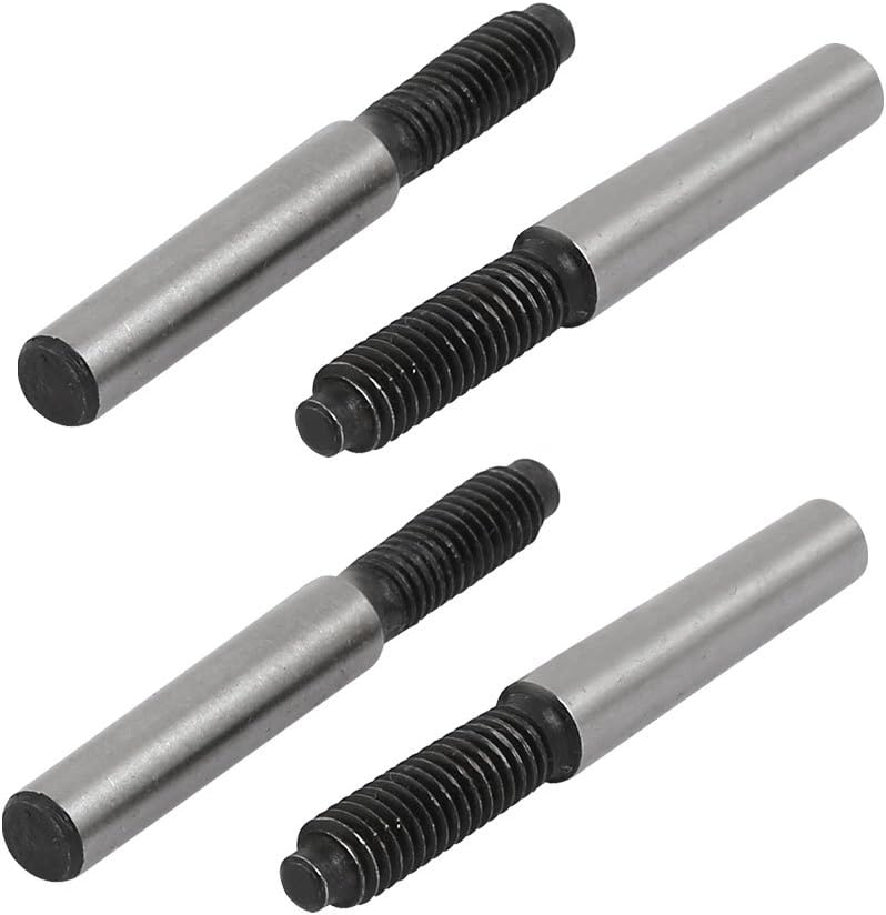M6x21mmx50mm 45# Carbon Steel External Thread Metric Taper Pin Fasteners 4pcs