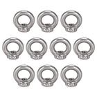 Lifting Eye Nut M3 Female Thread 304 Stainless Steel Round Shape for Rope Fitting Pack of 10