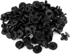 6.8mm Hole Push in Type Door Panel Trim Plastic Rivet Black 100 Pcs
