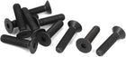 M8 x 35mm Metric Hex Socket Countersunk Head Screw Bolts Black 10PCS