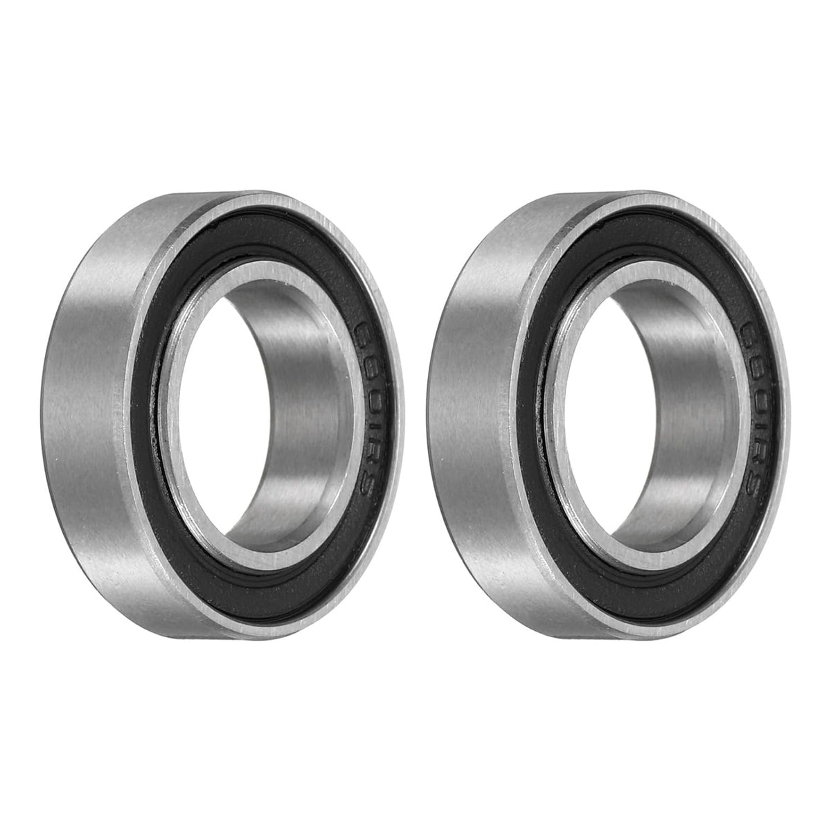 2pcs 6801-2RS Bearing 12x21x5mm, Chrome Steel Double Rubber Seals Precision Bearing, Lubricated Deep Groove Ball Bearings, P6 (ABEC 3)