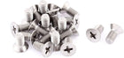 M5-0.8 x 10mm Fine Thread Phillips Round Head Countersunk Bolts Machine Screws 20 Pcs