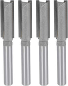 Router Bit 1/4" Shank 3/8" Cutting Dia 2 Straight Flutes Carbide for Woodworking Carpentry Milling Cutter Tool 4pcs