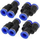 4 Pcs 6mm Y Union Tube Push in to Connect Pneumatic Fittings
