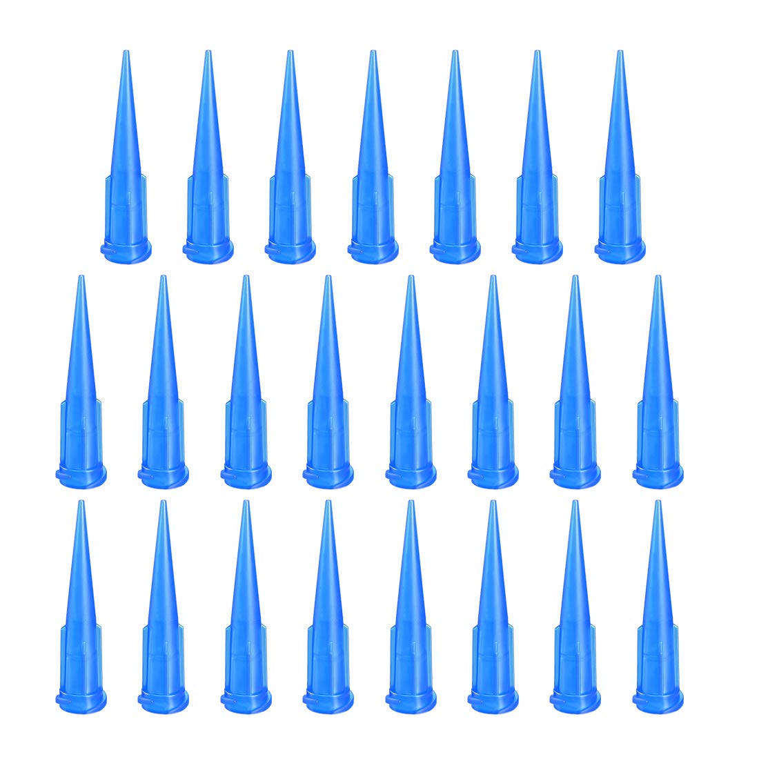 Industrial Blunt Tip Tapered Dispensing Fill Needle 22G X 1.26" Blue 20pcs