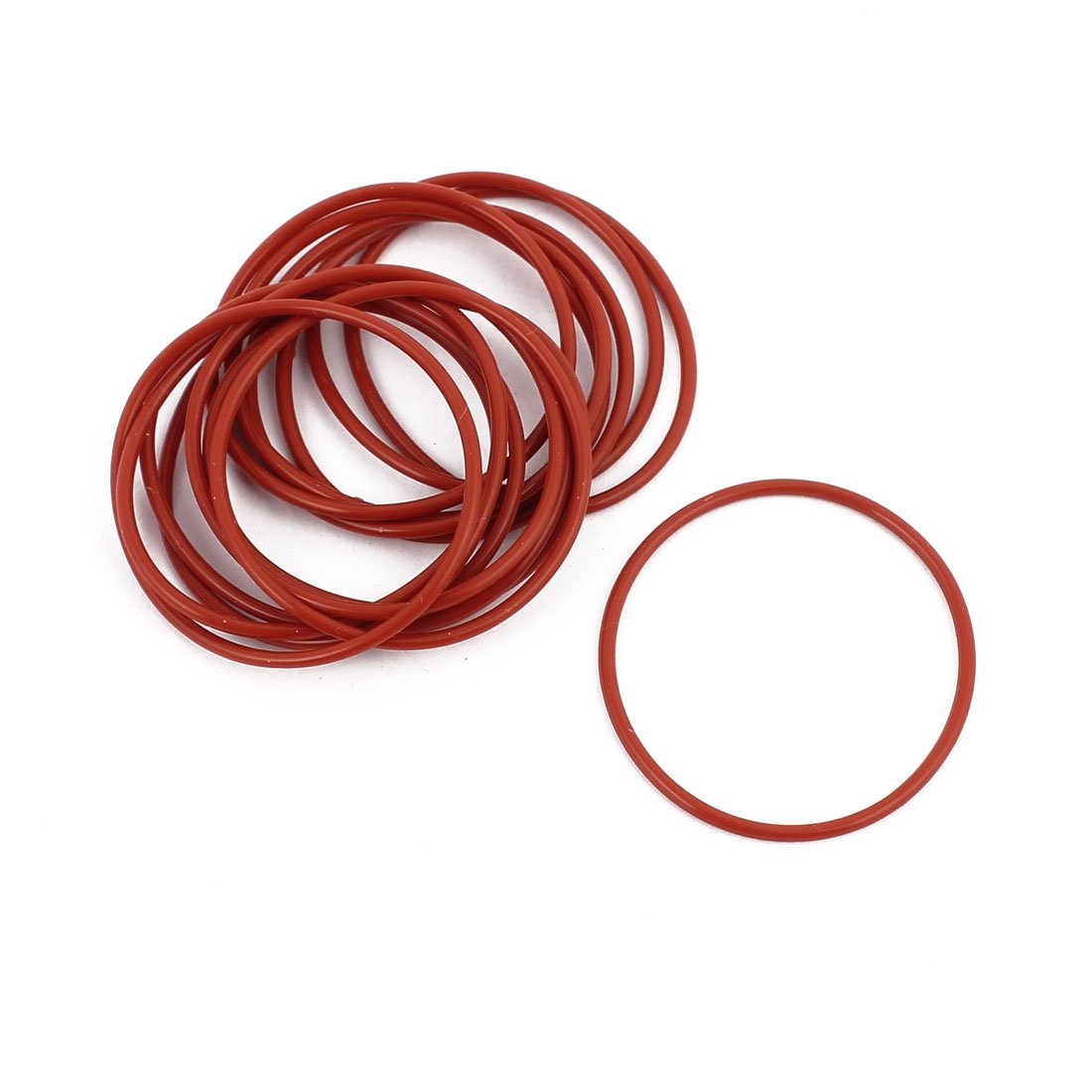 15Pcs 35mm x 1.5mm Rubber O-Rings NBR Heat Resistant Sealing Ring Grommets, Red