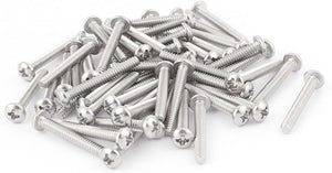 27mm Long #6-32 x 1 Inch Phillips Truss Head Machine Screws 50 Pcs