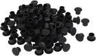 Plastic Push in Furniture Screw Cap Covers 8mm Diameter Hole 100 Pcs Black
