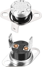 KSD301 Thermostat 95°C/203°F 10A Normally Open N.O Adjust Snap Disc Temperature Switch for Microwave Oven Coffee Maker 2pcs