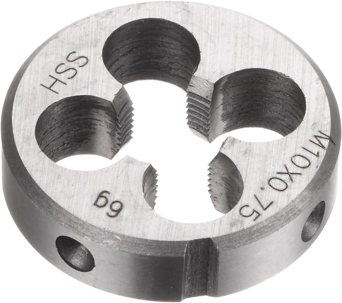 Round Threading Dies, Metric M10 x 0.75 Thread (Right Hand), High Speed Steel (HSS) Screw Cutting Die Repair Tool