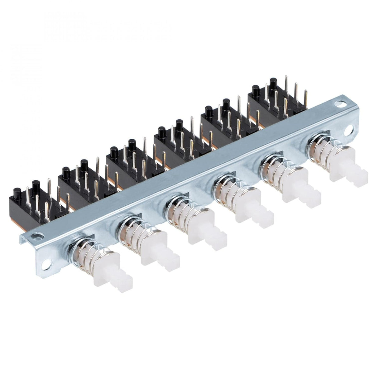 Interlock Push Button Switch Piano Type DPDT 6 Pin 6 Row