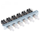 Interlock Push Button Switch Piano Type DPDT 6 Pin 6 Row