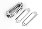 Office Apothecary Drawer 60x17x1.5mm Label Tag Card Holders Silver Tone 12pcs