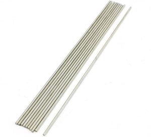 RC Airplane 200x2mm Silver Tone Stainless Steel Round Bar Rod 10Pcs