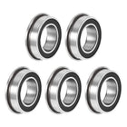 MF106-2RS Flanged Ball Bearing 6x10x3mm Double Sealed Chrome Steel Bearing 5pcs