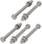 5 Set M6x60mm 316 Stainless Steel Hex Bolts w Nuts and Washers Assortment Kit
