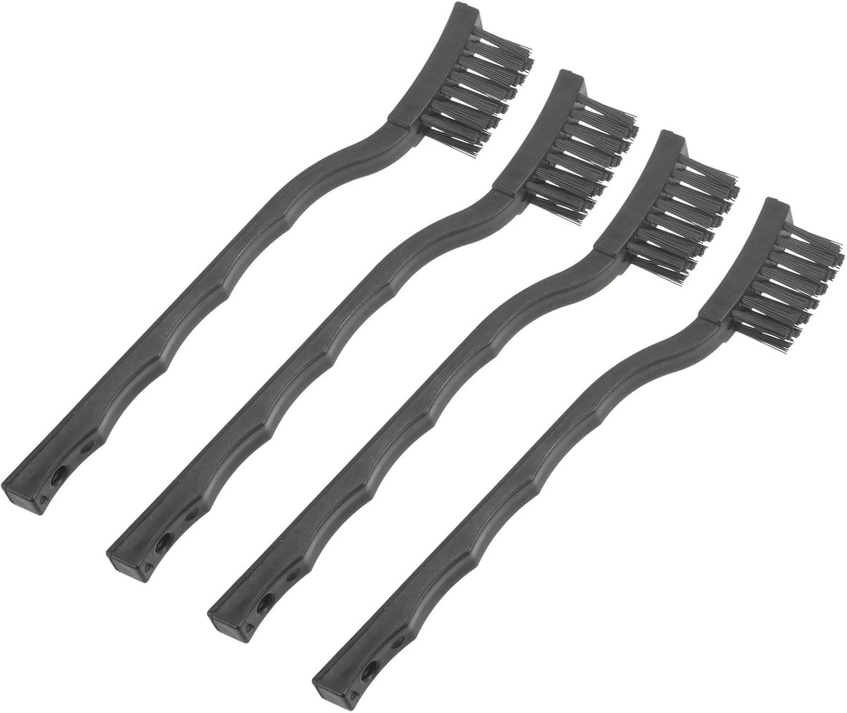 4 Pcs Anti Static ESD Brush Portable Plastic Handle Nylon Lab Cleaning Brushes for Electronics Keyboard PCB BGA Repair Soldering, 15x30mm Bristles