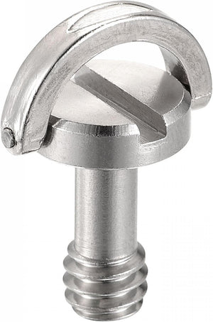 Camera Tripod Screw - 1/4" Male Mounting Screw Adapter Slotted 0.55" Length for Camera Stand Microphone Holder of Stainless Steel