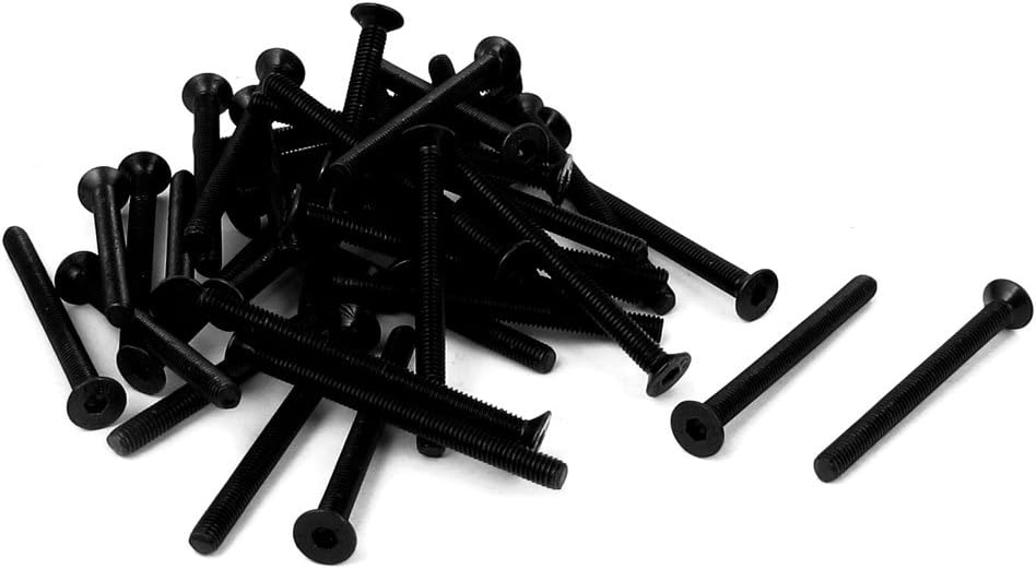 M3x35mm 10.9 Carbon Steel Countersunk Head Hex Socket Screw 40pcs