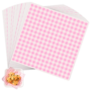 100 ตลับกระดาษเคลือบหน้าต่างทาน้ำตาล, 7x7" กระดาษหุ้มตะกร้าอาหารสำหรับแซนดวิช, บร์เกอร์ กระด