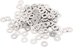 M2.5x6mmx0.5mm Stainless Steel Round Flat Washer for Bolt Screw 100Pcs