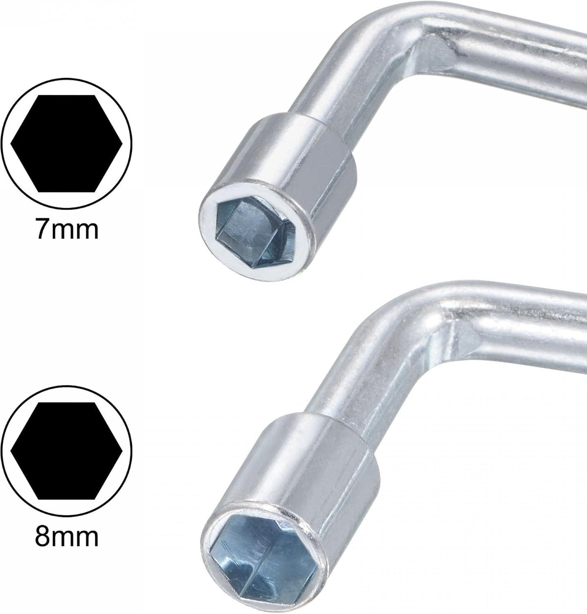 10mm & 13mm Metrisk L-formet Vinklet Åben Hex 6-point Skruetræk, Ensidig