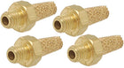4 Pcs M5 Exhaust Air Noise Sintered Brass Pneumatic Muffler