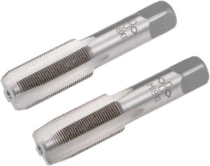 Metric Hand Tap M18 Thread 1 Pitch 4 Straight Flutes H2 Alloy Tool Steel Bottom & Taper Screw Tap Set Tapping Tools for Repairing 1 Pair