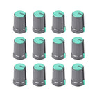 12Pcs Potentiometer Volume Control Knob Cap Plastic Green 6mm Shaft Dia. Rotary Knob 12mm Dia. X 17mm Height
