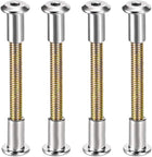 Screw Post Fit for 5/16"(8mm) Hole Dia, Male M6x59mm Belt Buckle Binding Bolts Leather Fastener Carbon Steel 4 Sets