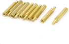 M3 x 25mm+6mm Male to Female Thread Brass Hex Hexagonal Standoff Spacers 10PCS