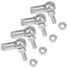 CS8 Rod End Ball Bearing with Stud, Right-Hand Female Thread M5x0.8, Right-Hand Male Thread M5x0.8, Self-lubricating Carbon Steel Ball Socket Endfitting 4pcs