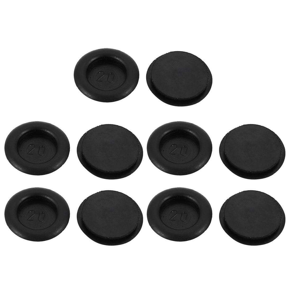 10Pcs 20mm Drill Hole Diameter Electrical Rubber Wire Protection Grommet Gasket