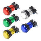 Game Push Button 33.5mm Round 12V LED Illuminated Push Button Switch with Micro Switch for Arcade Video Games 5 Colors 10pcs