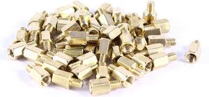 50 Pcs PC PCB Motherboard Brass Standoff Hexagonal Spacer M3 6+4mm