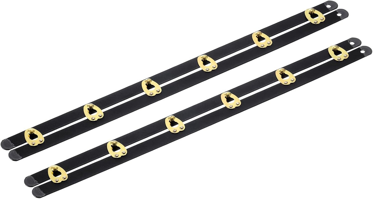 2 Set Corset Busk, 12 Inch Black Steel Boning Support with Gold Buttons Spring Steel Corset Busk Corset Boning for Sewing Corset Making Gown Wedding Dress