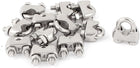 4mm 5/32 Inch Stainless Steel Wire Rope Cable Clamp Clips 12pcs