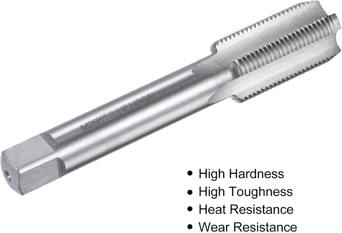 Taglio a filo per macchine a mano, Metric, destro, HSS (acciaio ad alta velocità), 4 filetti diritti, foro a vite H2, utensile per riparazione di fili per macchine per forare