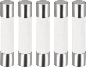Ceramic Cartridge Fuses 1.5A 250V 6x30mm Ceramic Fuses Fast Blow Replacement for Amplifier Energy Saving Lamp Ballast 5pcs
