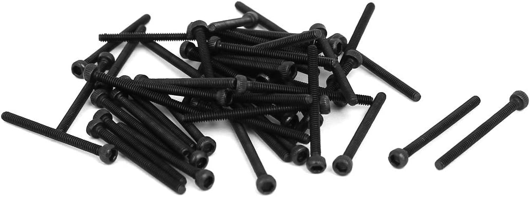 M1.6x20mm Metal Grade 10.9 Fully Thread Hex Socket Head Cap Screw Fastener 50pcs