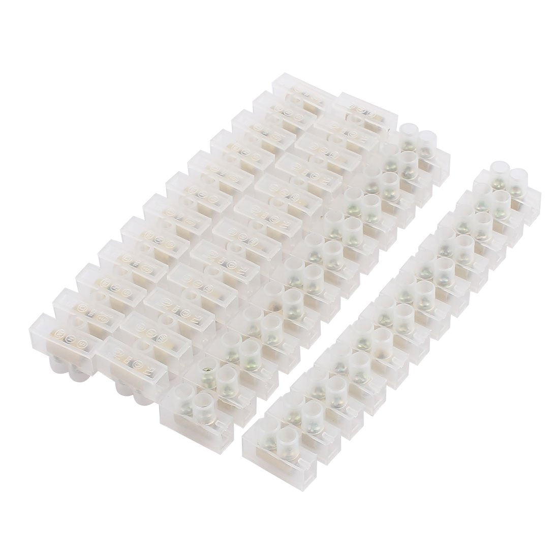 3Pcs 380V 10A 10mm2 Cable 2 Row 12 Ports Barrier Terminal Block Connector Strip