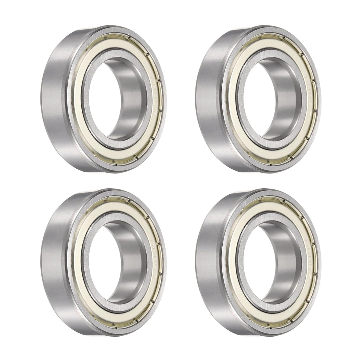 4pcs 6005ZZ Bearing 25x47x12mm, Chrome Steel Double Shielded Precision Bearing, Lubricated Deep Groove Ball Bearings, P6 (ABEC 3)
