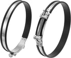 T-Bolt Hose Clamp, 2Pcs 201-213mm Adjustable Stainless Steel Rubber Cushioned Intake Intercooler Pipe Clamps Hose Clip for Industrial