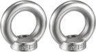 Lifting Eye Nut M8 Female Thread 304 Stainless Steel Round Shape for Rope Fitting Pack of 2